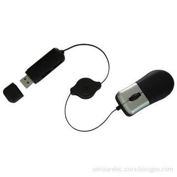 2USB Hub mini optical mouse